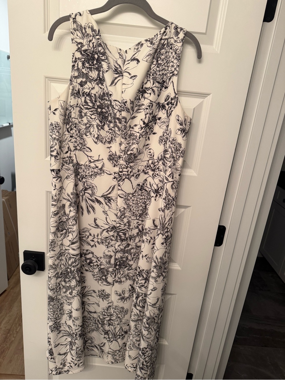 Tommy Hilfiger White Dress with Black Floral Print